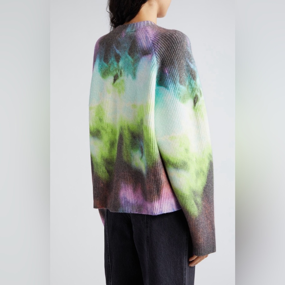 Stine Goya Elba Rib Cardigan Tie Dye Multicolor Knit Sweater Size S - Picture 2 of 6